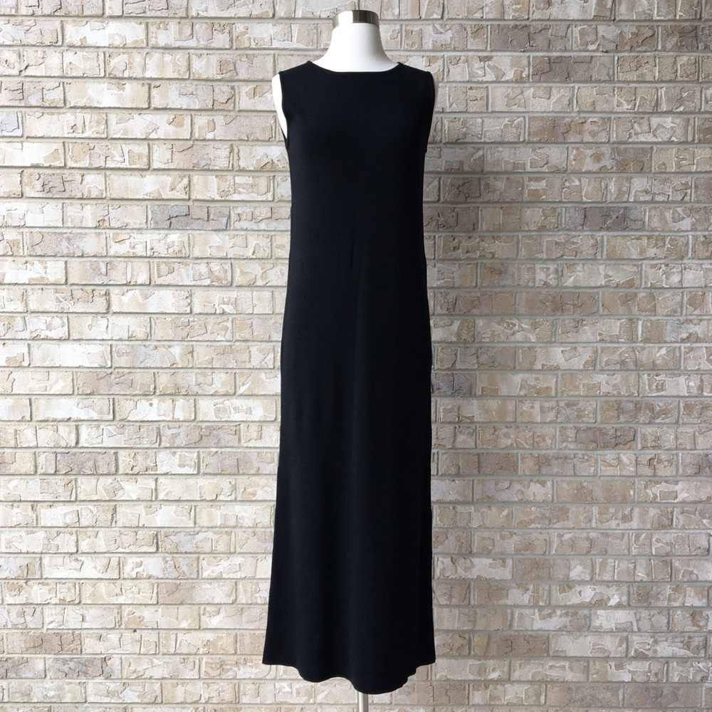 Eileen Fisher Jersey 100% Wool Maxi Sleeveless Elegant Dress Size S 🌸